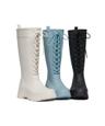 [NEW 10%ㅣ05.09이내 출고] FLATFORM LACEUP RAIN BOOTS LONG - 3 colors