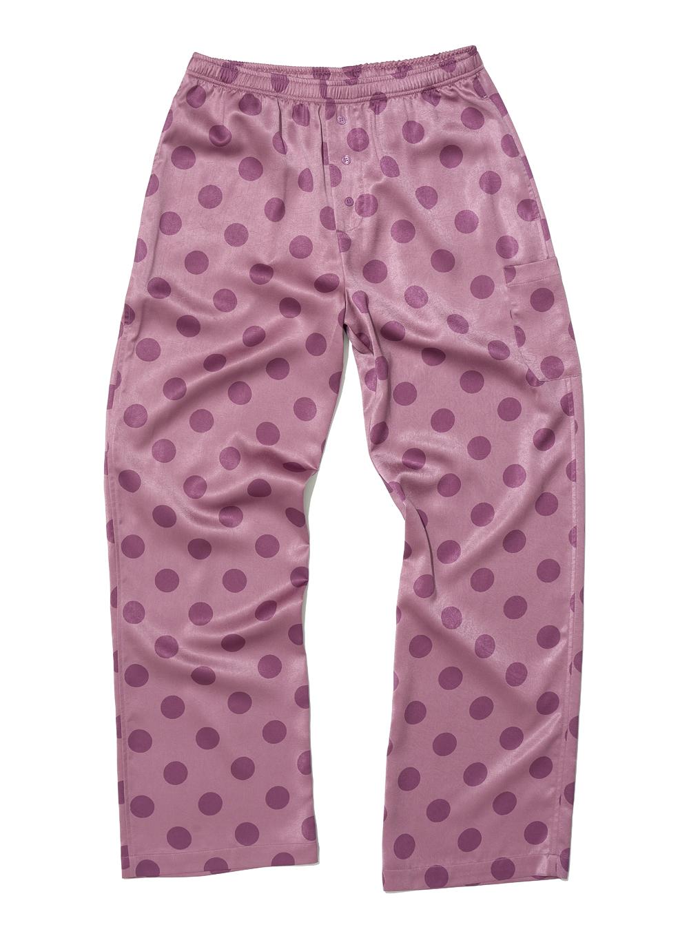 [WOMEN] POLKA DOT ALL OVER PRINTED EASY TROUSER_PINK