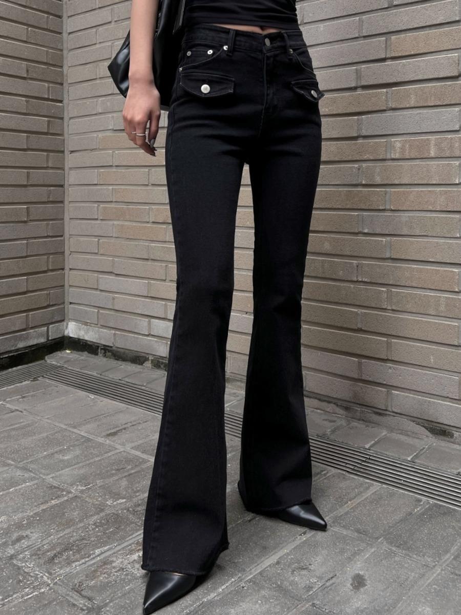 Jane Bootscut Denim Pants (black)