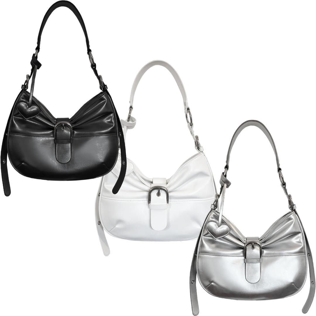 [NOFFICIALNOFFICE] Ribbon Buckle Shoulder Bag