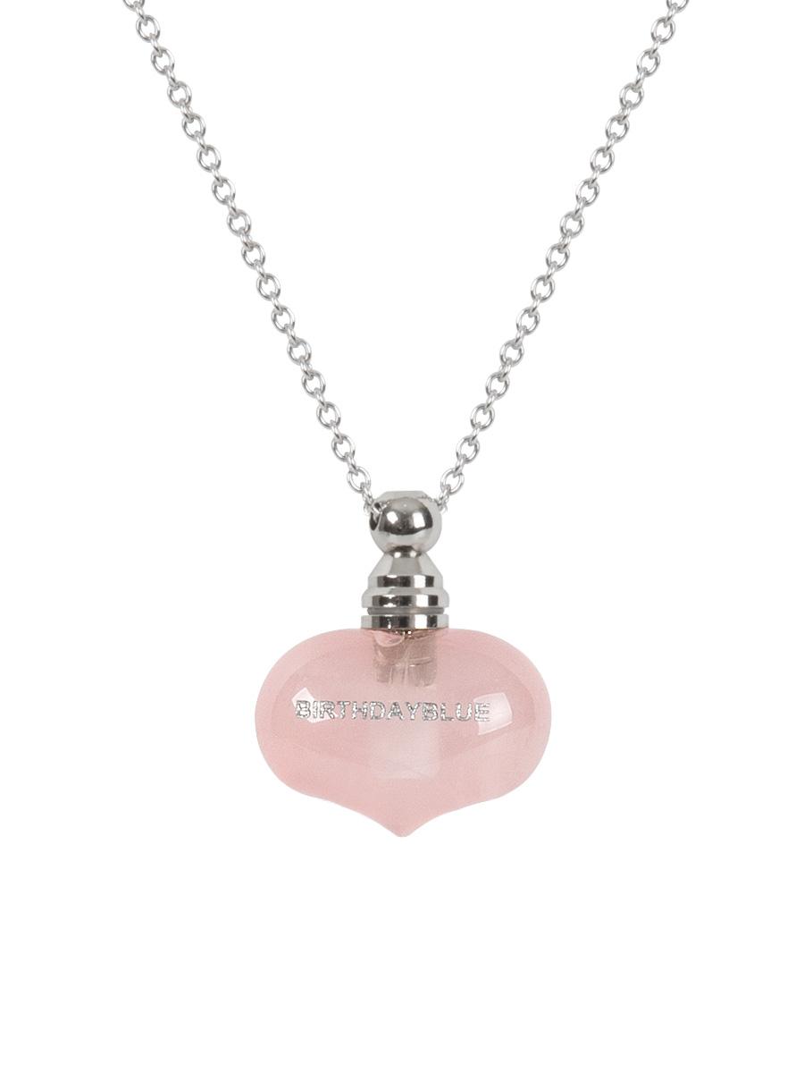 Peach heart perfume necklace