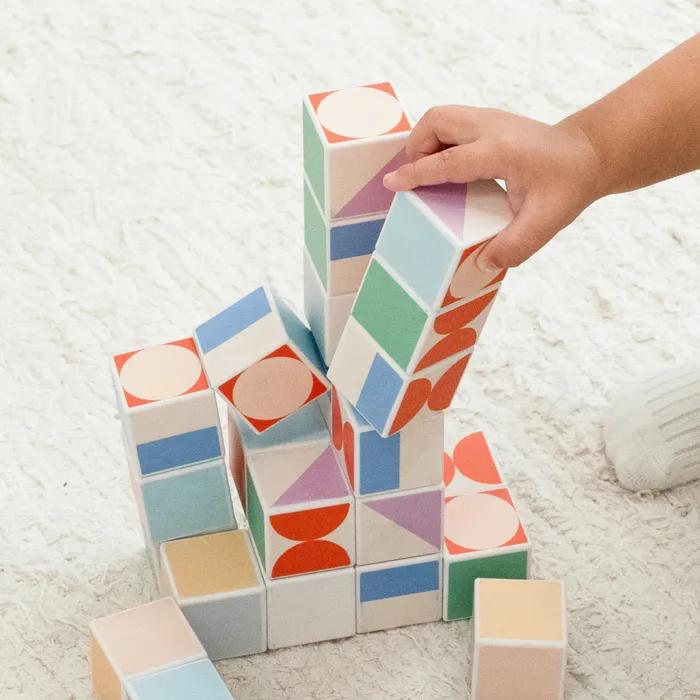 노리터 착착큐브 유아 자석 블록 큐브