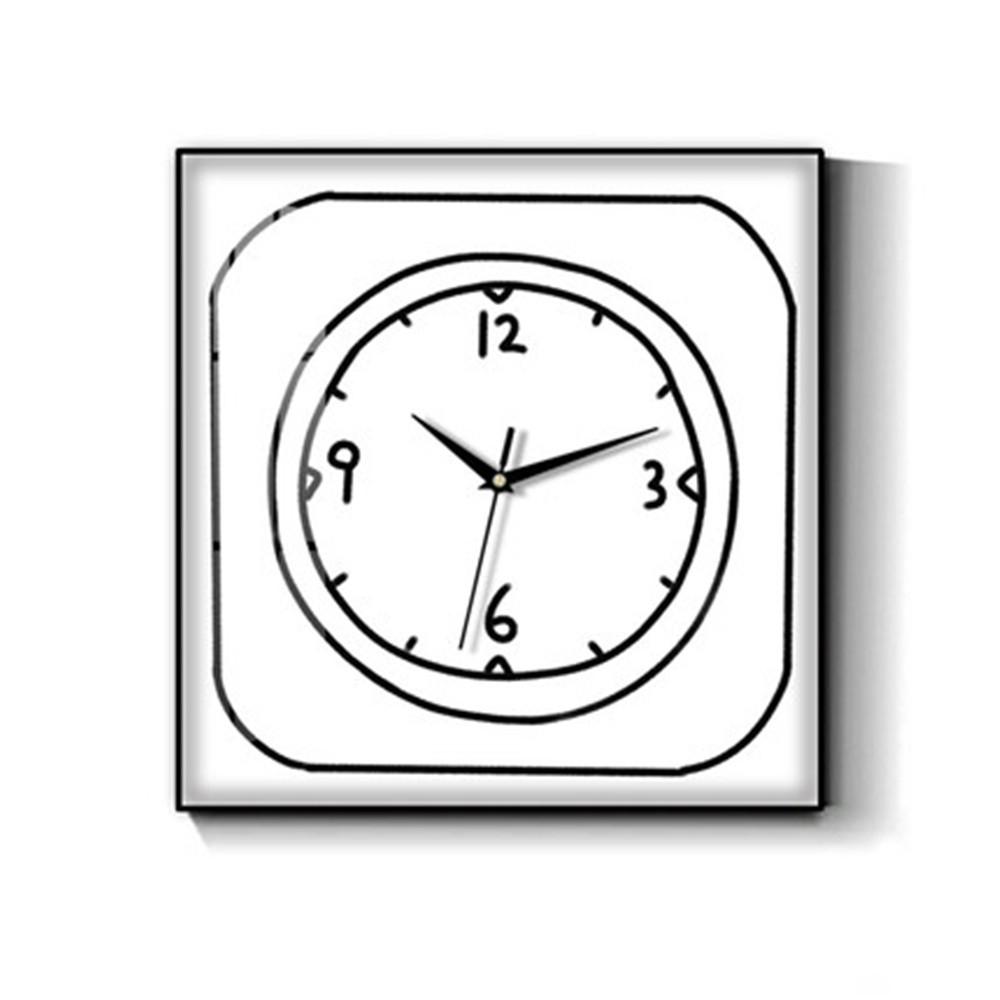 메종드초코 카툰 빈티지 모던하우스 벽시계 프라고트론 사각형 레트로 클락 아이방