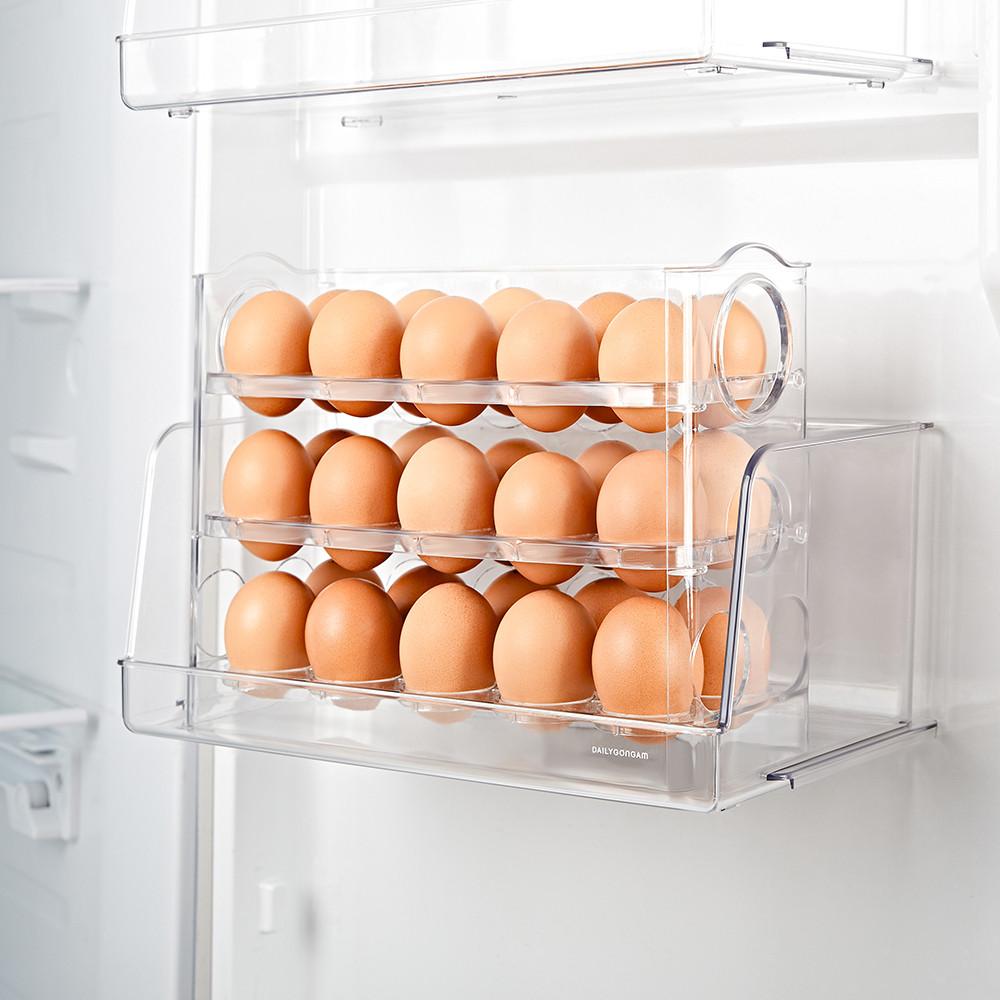 일상공감 에그모아 계란트레이 30구 투명 수납 정리용 계란 보관함 보관용기