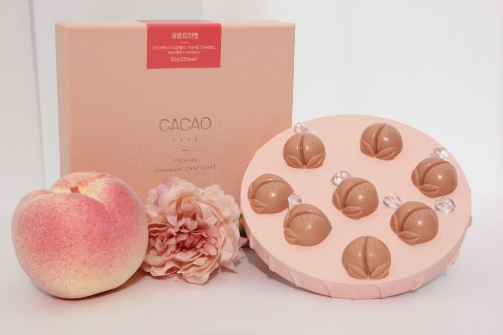 세종피치렛 순식물성 수제비건초콜릿 조치원복숭아초콜릿 답례품 선물용