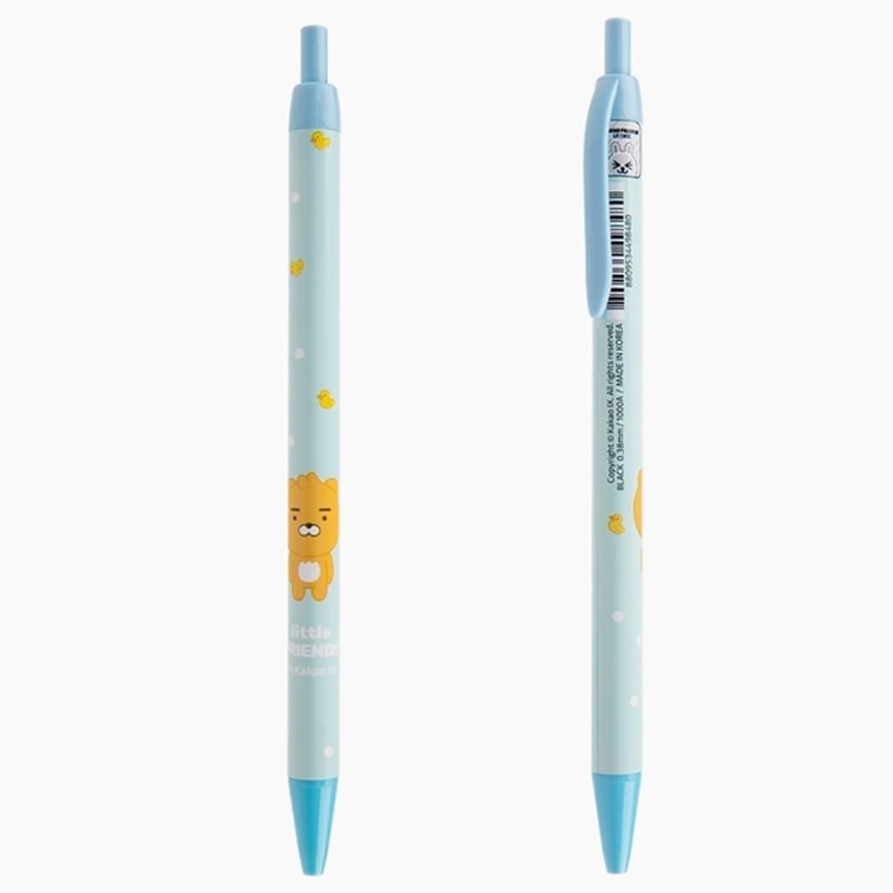 슬림 노크식 똑딱 볼펜 0.38mm 얇은 잘써지는 카카오 라이언