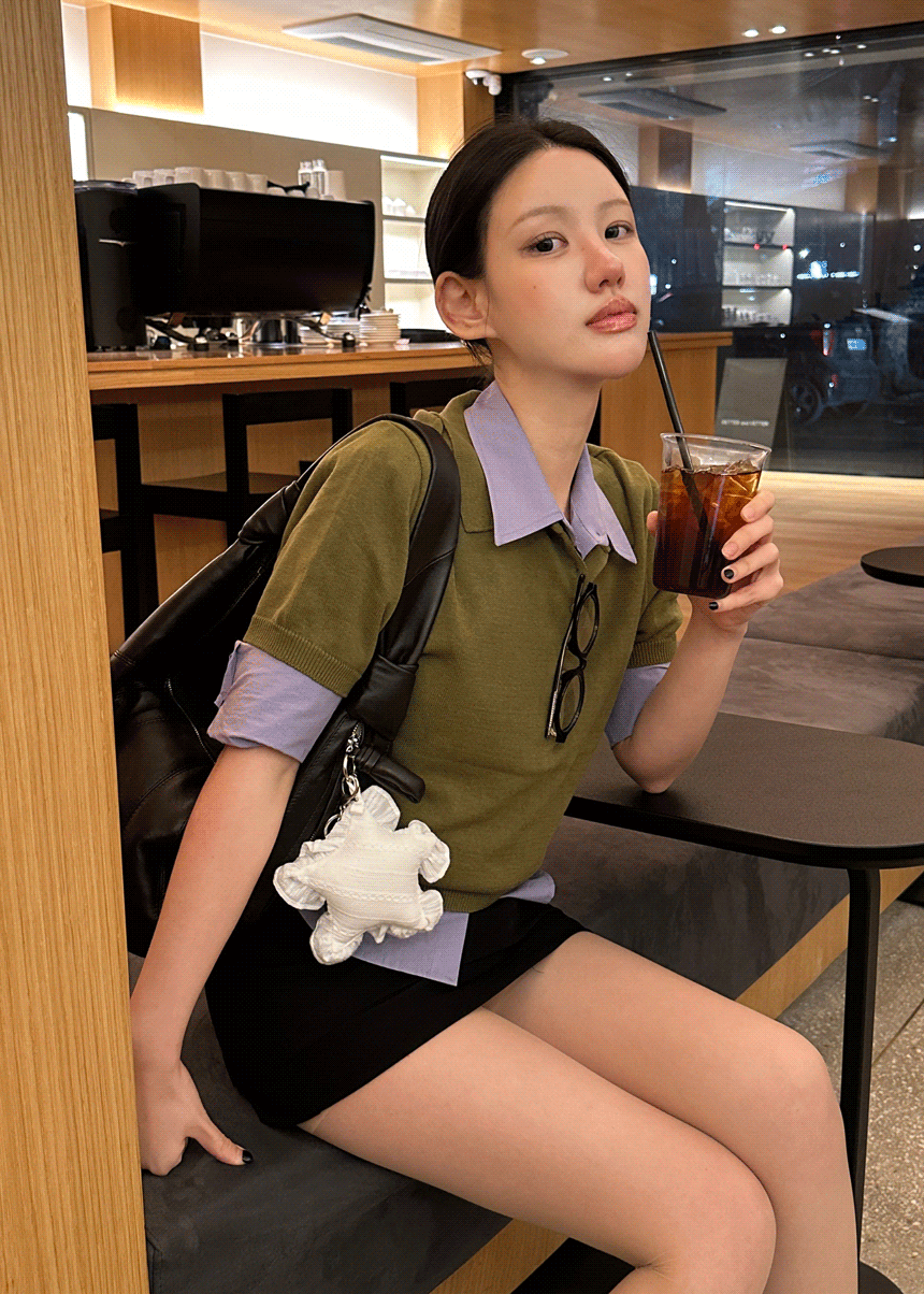 투즈룸 [레이어드] 사토 카라 반팔니트