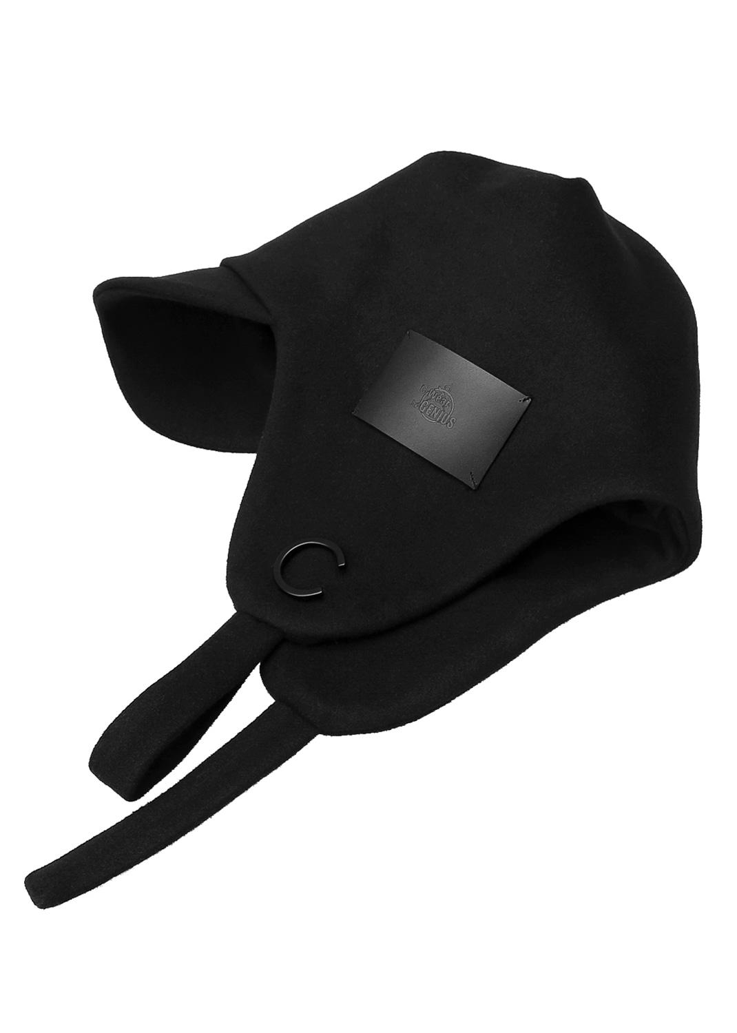 이어플랩 캡 블랙