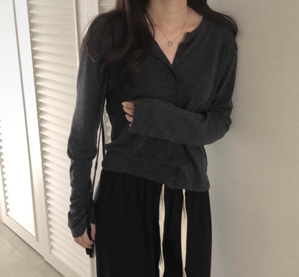 (차콜,블랙당일)오버클래식 로엘가디건티