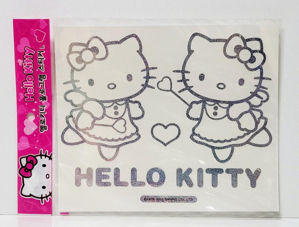 [고전문구] 천사키티 홀로그램 대형 스티커 고전 키티 헬로키티