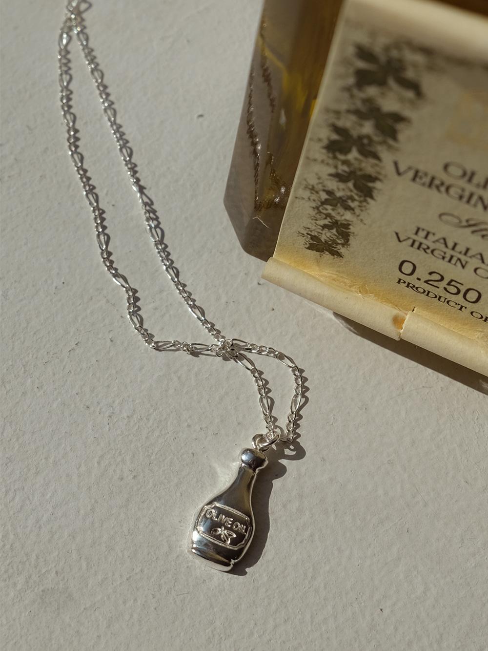 Olive oil bottle necklace