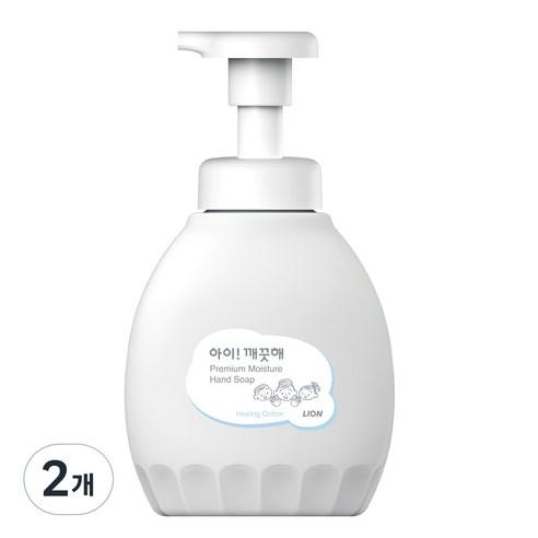 아이깨끗해 프리미엄 모이스처 핸드워시 힐링코튼, 450ml, 2개