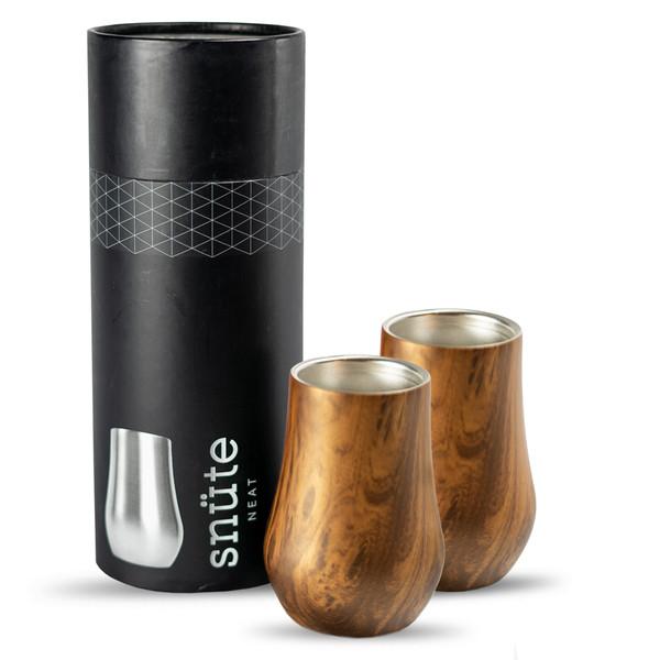 [SNUTE] 스누트 더블월 스텐레스 위스키 글래스 [우드]