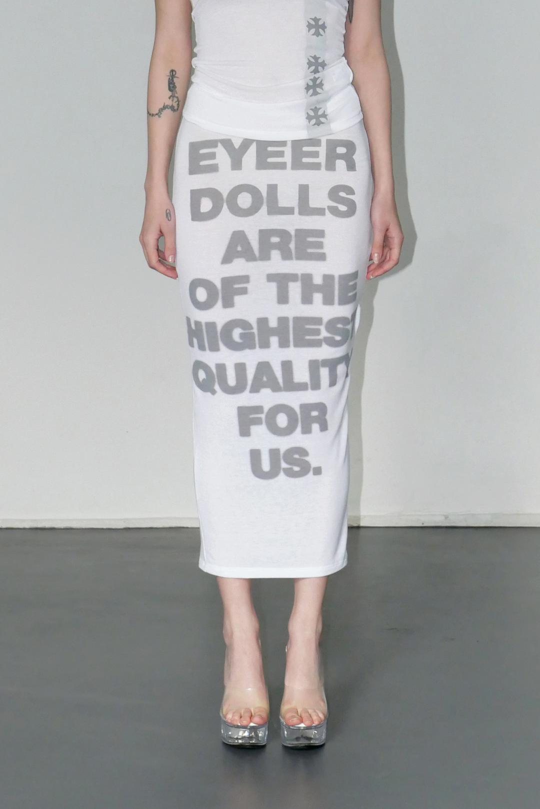 See Through Maxi Skirt - White