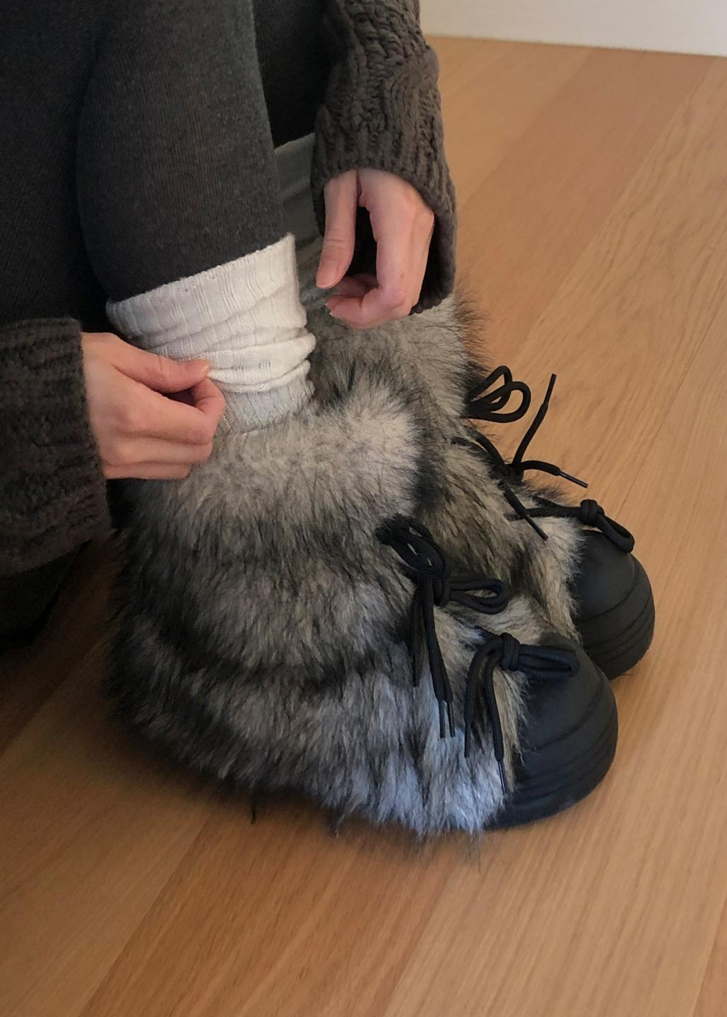 릿킴 FAUX FUR WINTER BOOTS