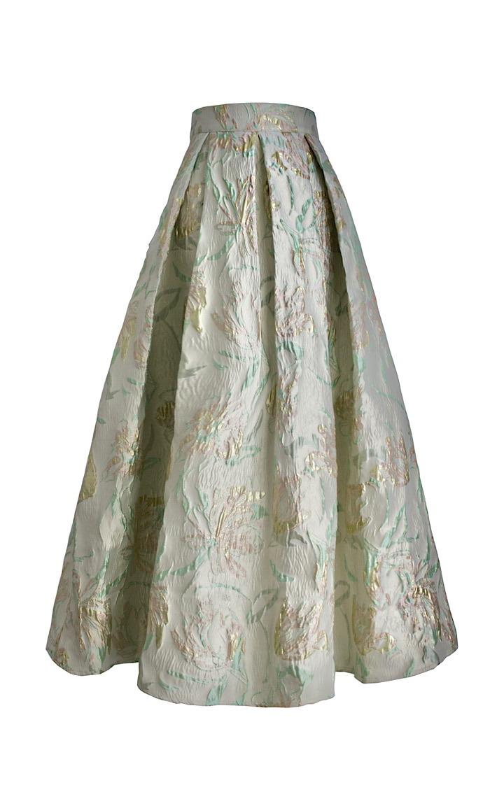 Mint Jacquard Skirt