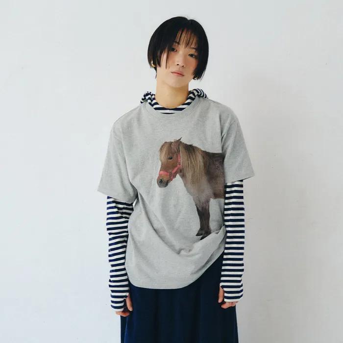 [4차] HORSE T-SHIRT, HEATHER GRAY