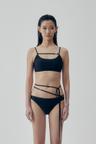 Scoop Neck Bikini Sets [ Black ]