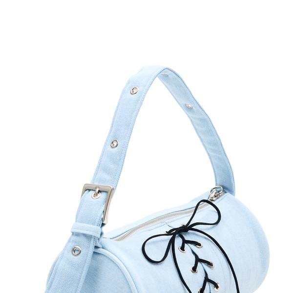 DAMP 2WAY BELTED STRAP BARREL BAG SMALL_LIGHT WASH DENIM