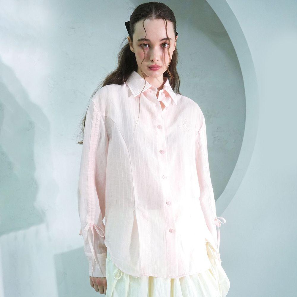 Citrus Shirring Point Shirt PINK