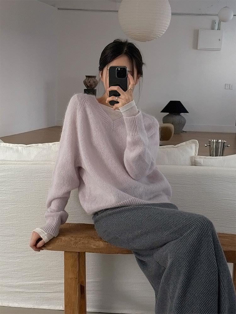 크렘므 노스 모헤어 울 니트