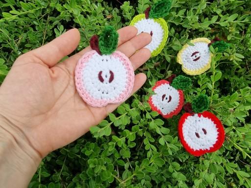 새콤 달콤한 사과 🍏뜨개 머리핀