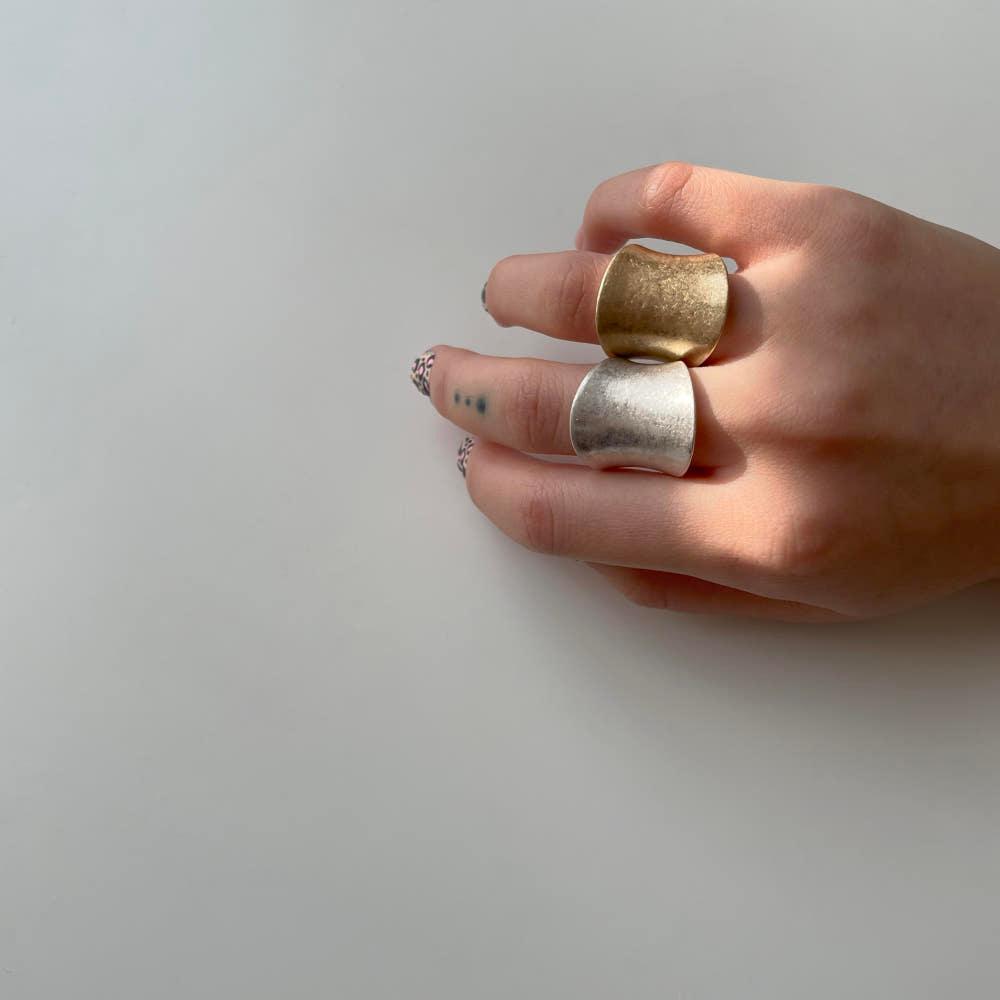 [POKKI] arc ring, 아크링, 볼드 무광반지