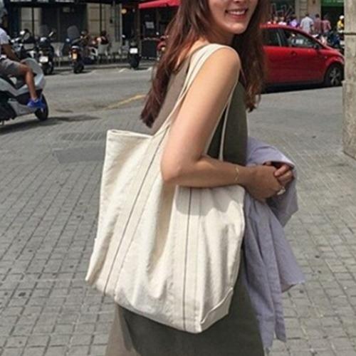 연예인 에코백 느낌있는 비건 가방  캔버스백 텀블러백 숄더백 여자 대학생 가방 보부상 데일리 천가방 노트북 가방 가벼운 여행 스퀘어백