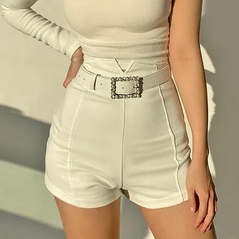 [무대의상/스트릿] 트임 절개 스판 하이 숏팬츠