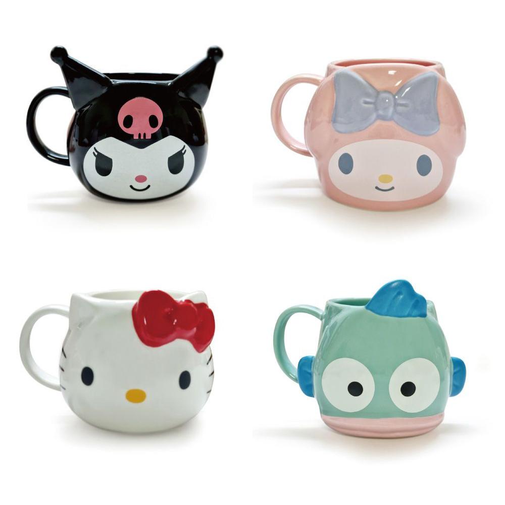 산리오 도기 입체 머그컵 (390ml) 귀여운 집들이 선물 쿠로미 마이멜로디 헬로키티