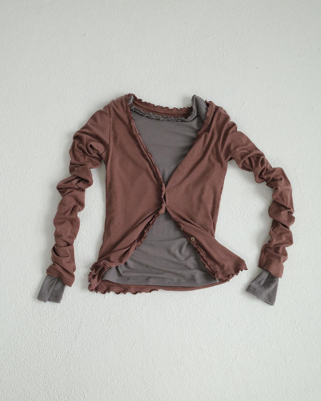 flétta Frill RIbbed Cardigan_4 Colors