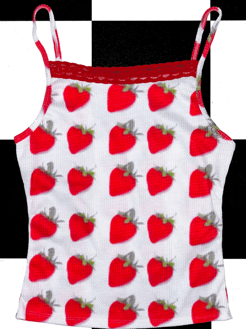 STRAWBERRY WAFFLE TANK