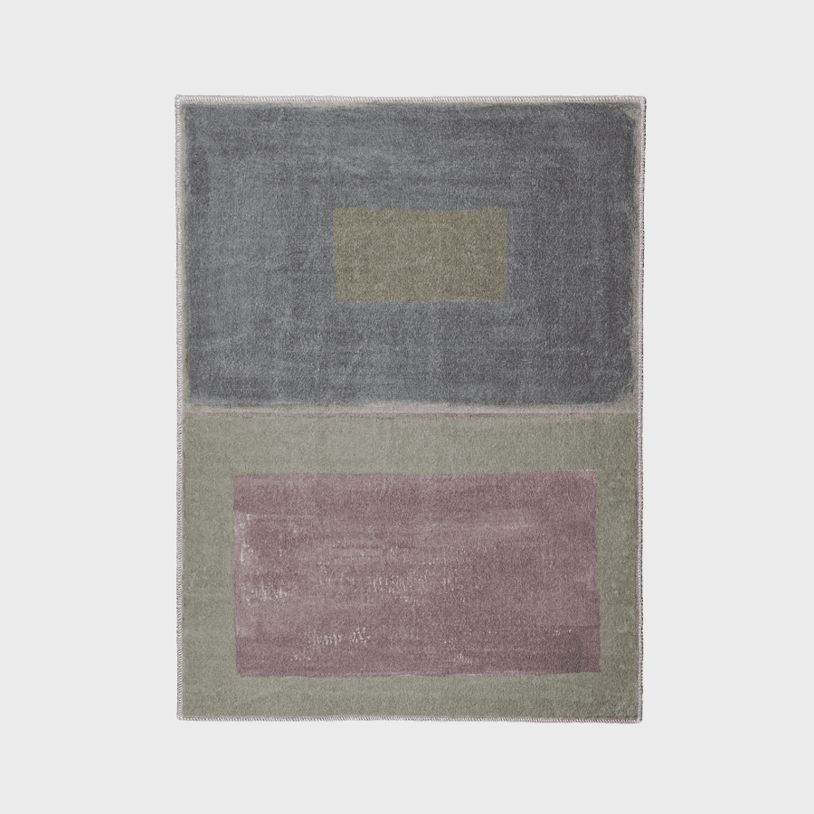 Art collection_Twin Panel Rug Dust & Olive