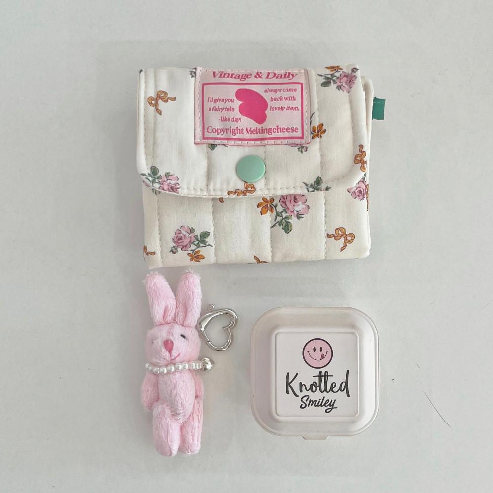 멜팅치즈 오동통 빈티지 플라워 카드지갑 동전지갑 명함지갑