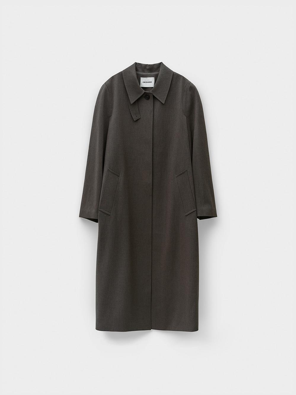 Wool Maxi Coat_Melange Brown