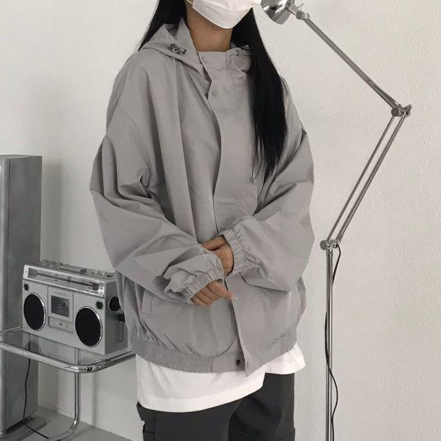 [기획!](남녀공용)베이직후드바람막이