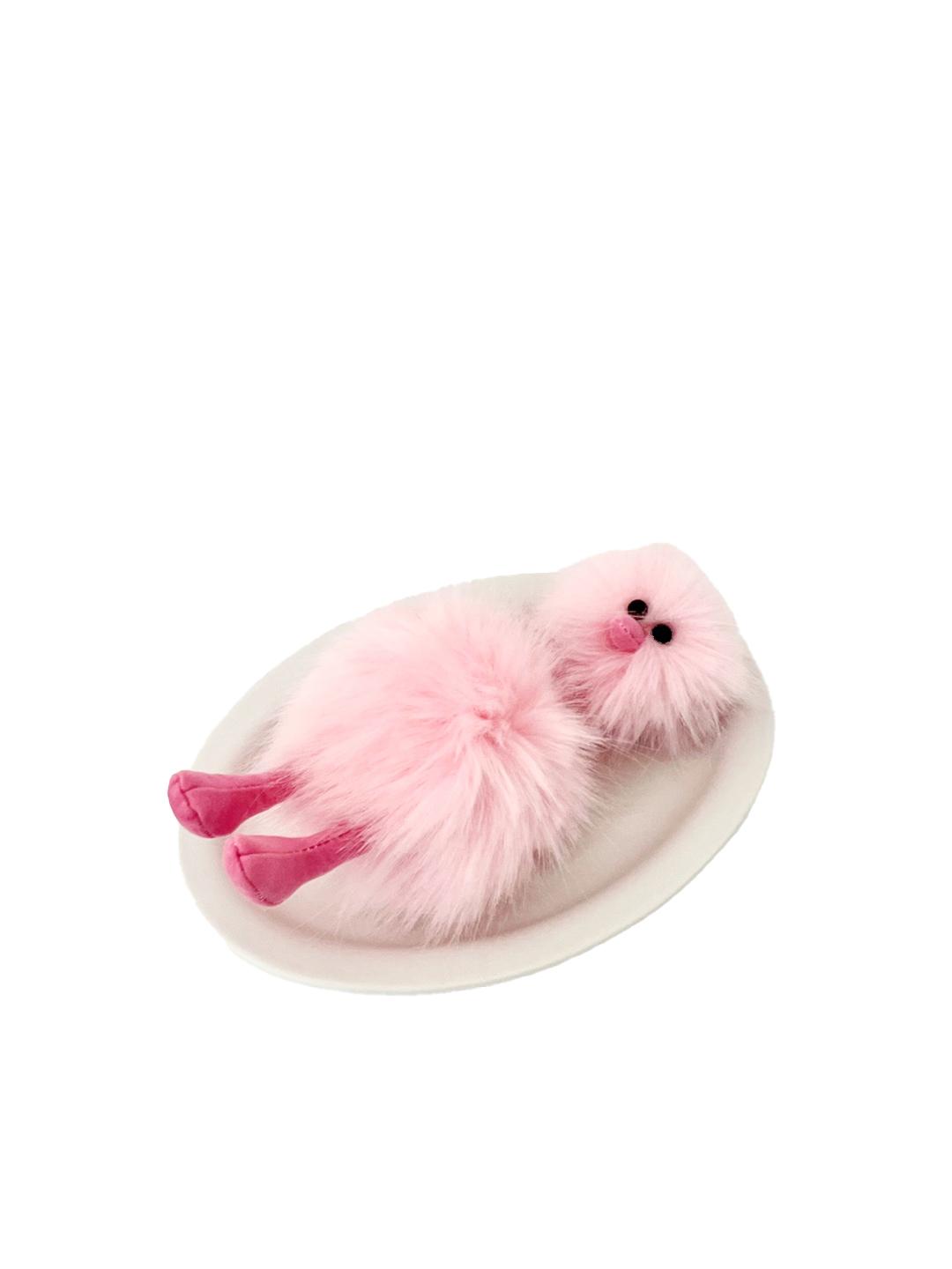 Ugly Bird Keyring - Pink