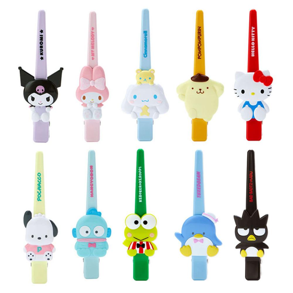 산리오 롱 헤어 집게핀 [10종] / 머리핀 머리삔 캐릭터핀 앞머리 쿠로미 마이멜로디 시나모롤 폼폼푸린 헬로키티 포챠코 한교동