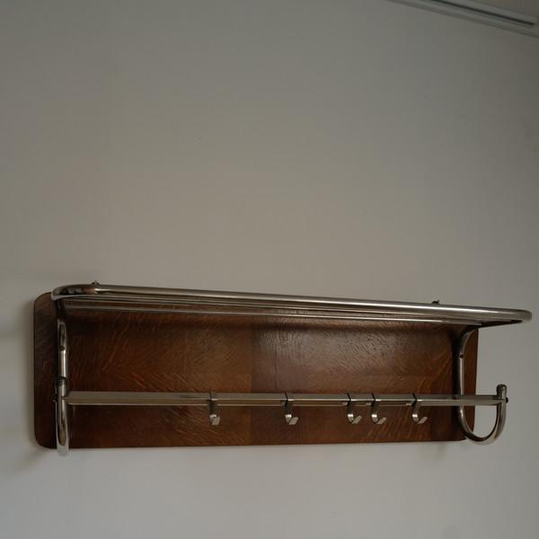 Coat rack - wood and chrome