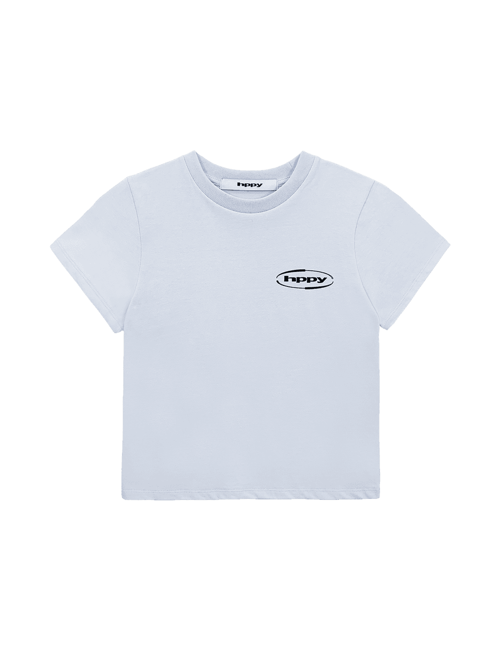 (WOMEN) NEW LOGO CROP TEE - LIGHT BLUE