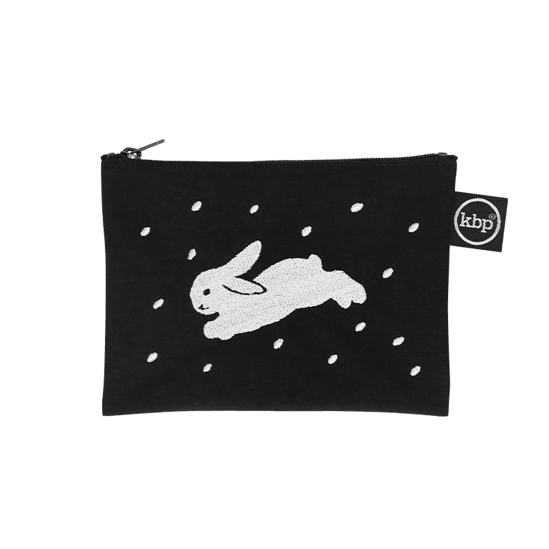 Snow Bunnies Embroidery Pouch 스노우 버니즈 자수 파우치