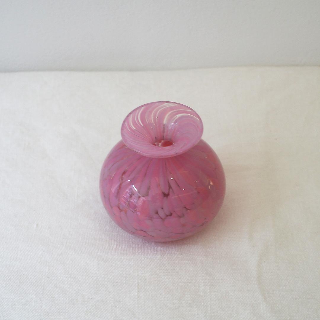 Vintage Vase Mottled Pink 1