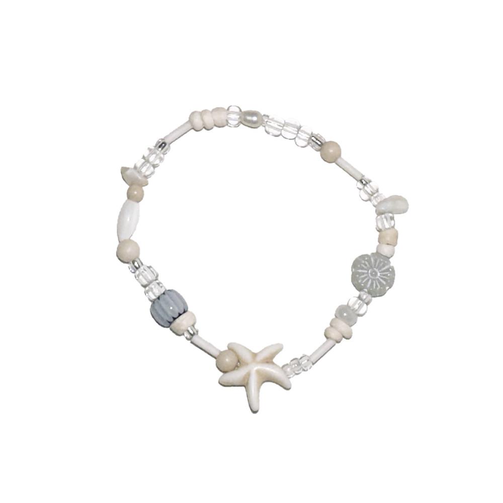 오무무 starfish and flower bracelet 불가사리와 꽃 원석 비즈 팔찌