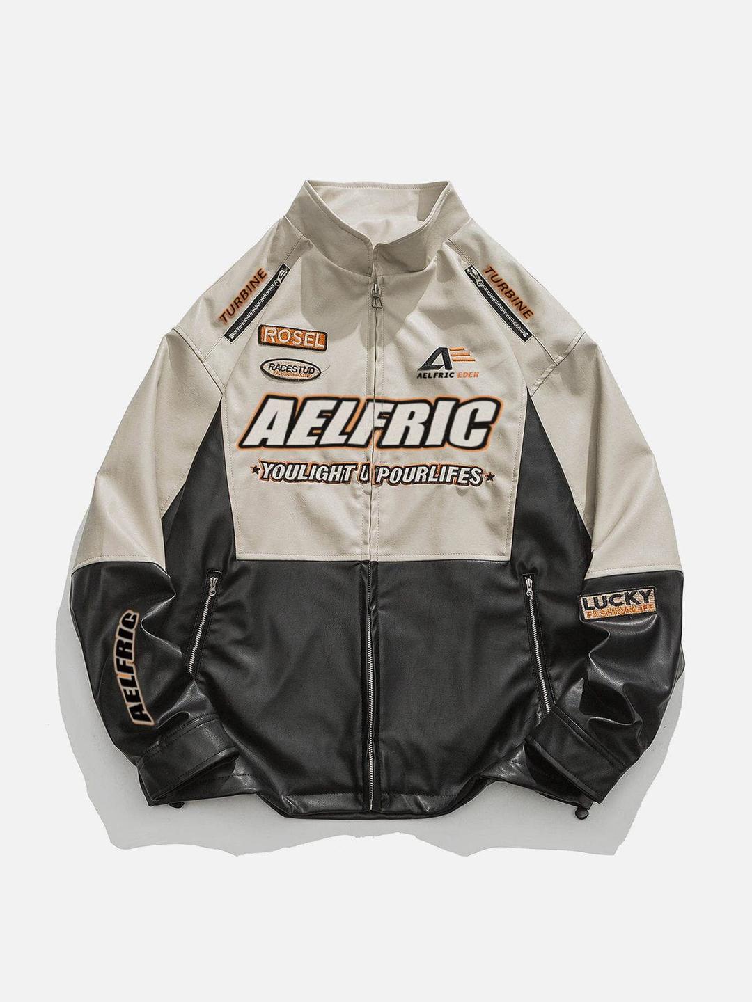 [Pre-Order] Aelfric Eden Patchwork Racing Jacket - Black / XS