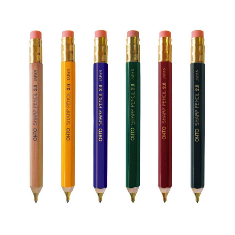 OHTO 목재홀더샤프 APS-680E 2.0mm 목재샤프 우드샤프