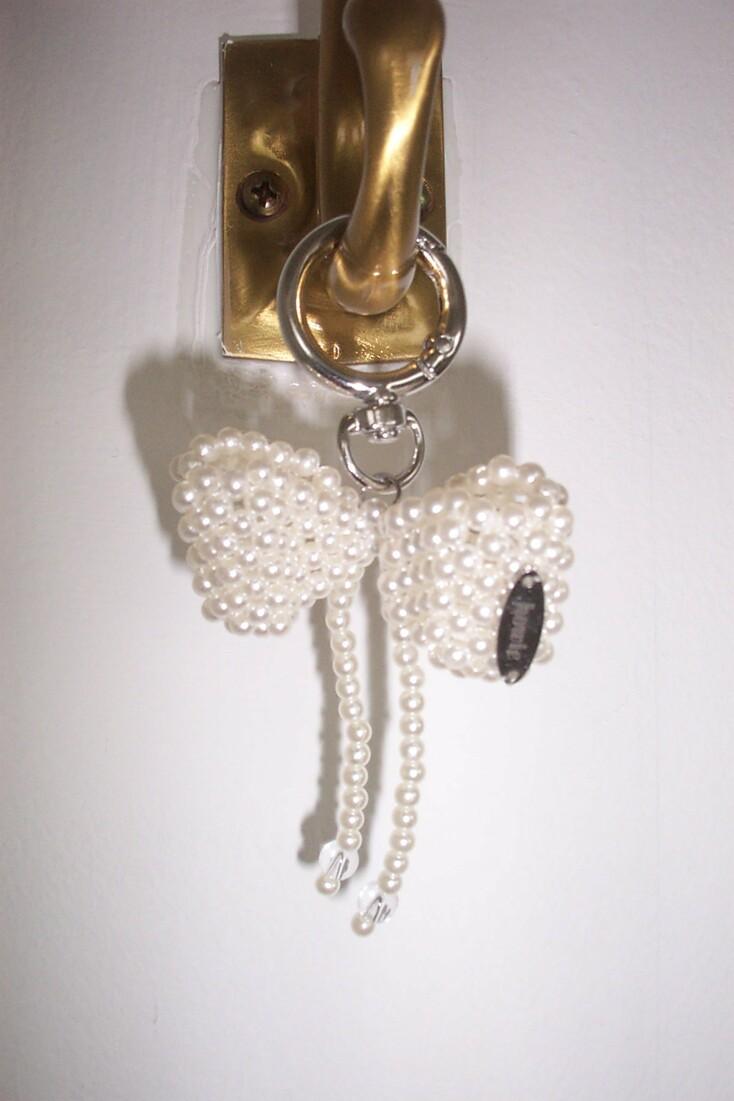Ribbon beads keyring