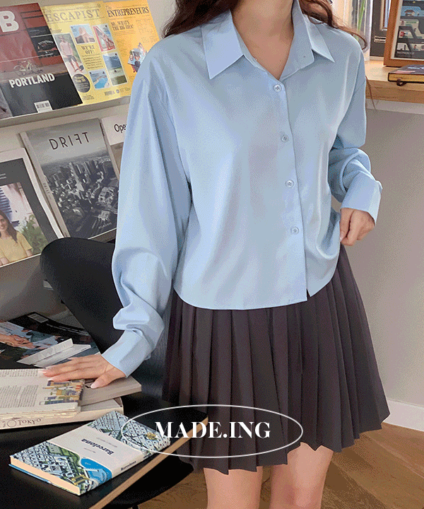 +영상 [MADE] 오직너 링클 프리 크롭 셔츠 -5color