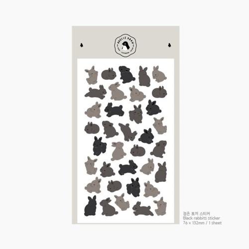 아델리드로우 2023 검은토끼 씰스티커
