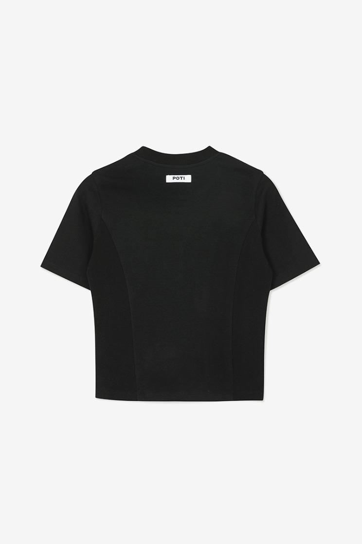 Rib half top (BLACK)