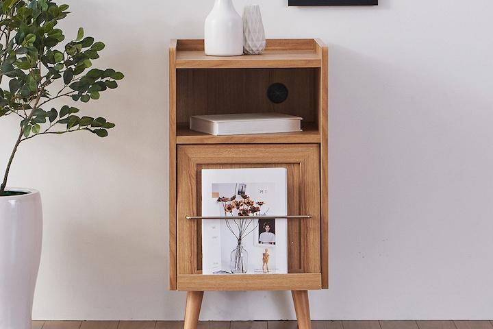 헤이즐 플랩도어 침실 거실 협탁 메거진랙 미니 수납장